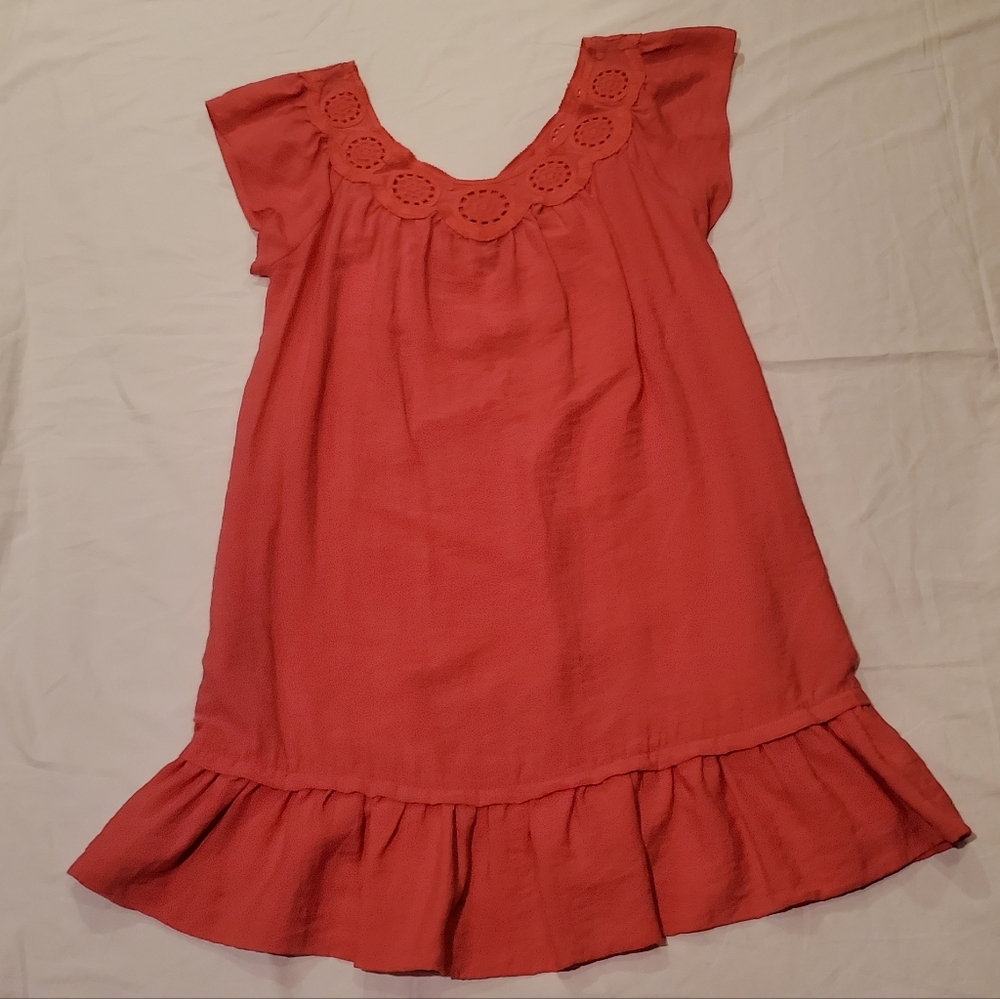 BCBGMaxAzria salmon pink dress Ruffle